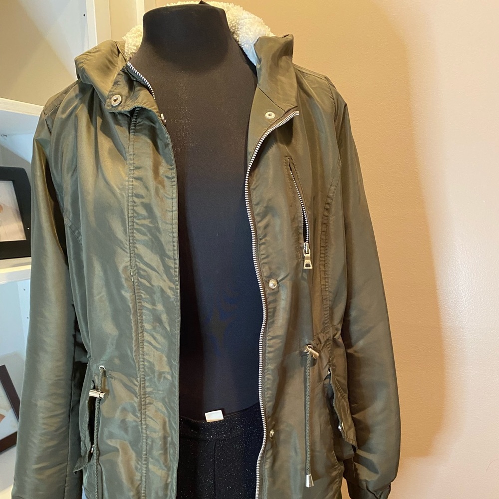 Fleece lined Olive Utility Jacket